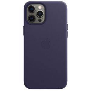 Apple Leather Backcover MagSafe iPhone 12 Pro Max - Deep Violet