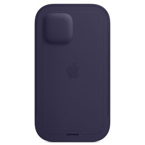 Apple Leather Sleeve MagSafe iPhone 12 (Pro) - Deep Violet