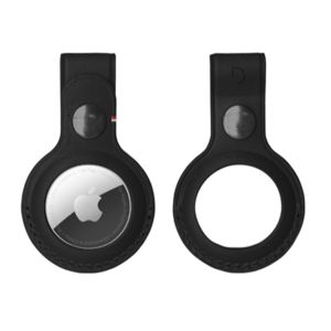 Decoded Lederen Keychain Apple AirTag - Zwart