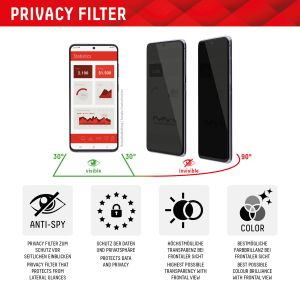 Displex Screenprotector Privacy Glass Full Cover iPhone 15 / 15 Pro
