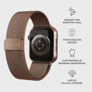 Burga Milanees bandje Apple Watch Series 1-9 / SE / Ultra (2) - 42/44/45/49mm - Rosé Goud