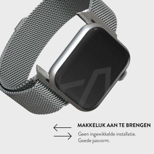 Burga Milanees bandje Apple Watch Series 1-9 / SE - 38/40/41mm - Zilver