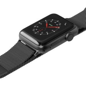 Laut Steel Loop Apple Watch Series 1-8 / SE / Ultra - 42/44/45/49 mm - Zwart