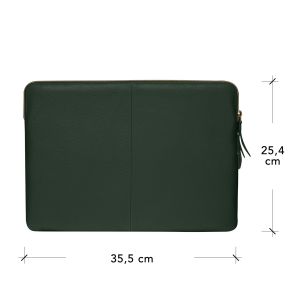 dbramante1928 Paris+ Sleeve - Laptop hoes 14 inch - Echt leer - MacBook Pro 14 inch - Evergreen