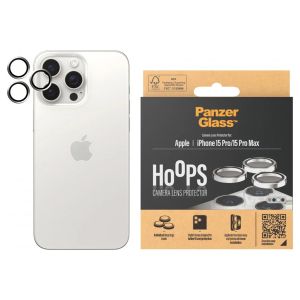 PanzerGlass Camera Protector Hoop Optic Rings iPhone 15 Pro / 15 Pro Max - White Metal