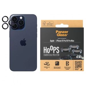 PanzerGlass Camera Protector Hoop Optic Rings iPhone 15 Pro / 15 Pro Max - Blue Metal