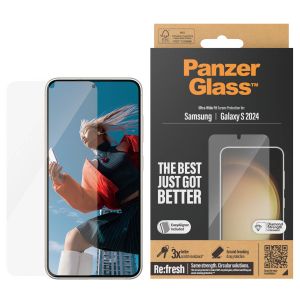 PanzerGlass Refresh Ultra-Wide Fit Anti-Bacterial Screenprotector incl. applicator Samsung Galaxy S24