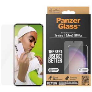 PanzerGlass Refresh Ultra-Wide Fit Anti-Bacterial Screenprotector incl. applicator Samsung Galaxy S24 Plus