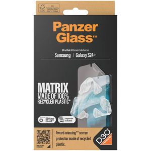 PanzerGlass Matrix Recycled Ultra-Wide Fit Anti-Bacterial Screenprotector incl. applicator Samsung Galaxy S24 Plus
