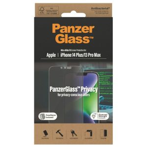 PanzerGlass Ultra-Wide Fit Anti-Bacterial Privacy Screenprotector incl. applicator iPhone 14 Plus / iPhone 13 Pro Max