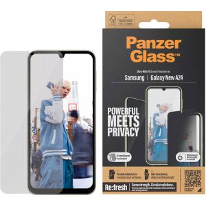 PanzerGlass Privacy Ultra-Wide Fit Anti-Bacterial Screenprotector incl. applicator Samsung Galaxy A25