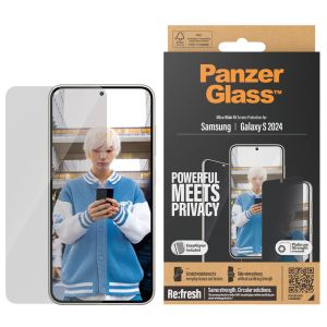 PanzerGlass Privacy Ultra-Wide Fit Anti-Bacterial Screenprotector incl. applicator Samsung Galaxy S24 Plus
