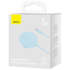 Baseus Simple Mini3 draadloze oplader - Geschikt voor MagSafe - 15 Watt - Blauw