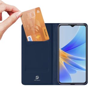 Dux Ducis Slim Softcase Bookcase Oppo A17 - Donkerblauw