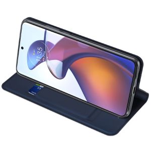 Dux Ducis Slim Softcase Bookcase Motorola Edge 30 Ultra - Donkerblauw