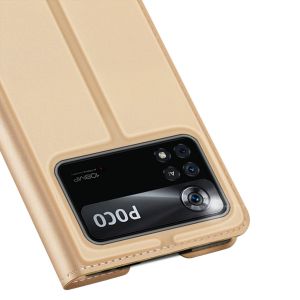 Dux Ducis Slim Softcase Bookcase Xiaomi Poco X4 Pro 5G - Goud