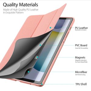 Dux Ducis Domo Bookcase Samsung Galaxy Tab S6 Lite / Tab S6 Lite (2022) - Roze