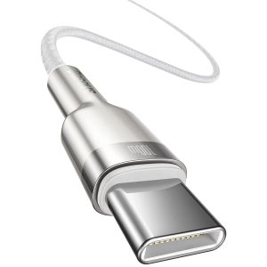 Baseus Cafule Series USB-C naar USB-C kabel - Metaal - 100 Watt - 1 meter - Wit