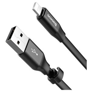 Baseus Nimble Series USB-A naar Lightning-kabel extra kort - 23 centimeter - Zwart