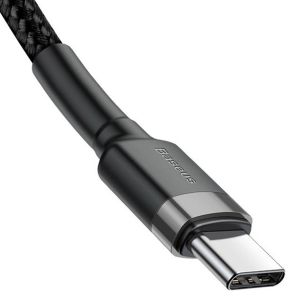 Baseus Cafule Series USB-C naar USB-C snellaadkabel - 60 Watt - 1 meter - Zwart