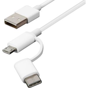Xiaomi Originele Mi USB-C & Micro-USB naar USB kabel - 0,3 meter - Wit