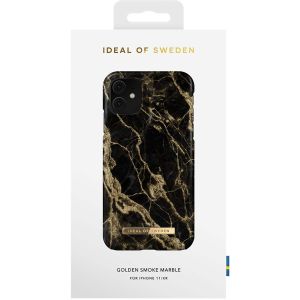 iDeal of Sweden Fashion Backcover iPhone 11 - Golden Smoke Marble