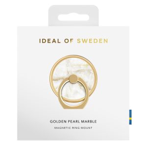 iDeal of Sweden Magnetic Ring Mount - Telefoonring - Golden Pearl Marble