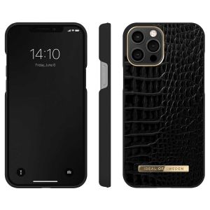 iDeal of Sweden Atelier Backcover iPhone 12 Pro Max - Neo Noir Croco