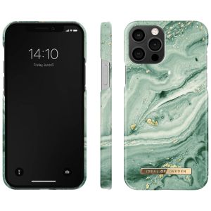 iDeal of Sweden Fashion Backcover iPhone 12 (Pro) - Mint Swirl Marble