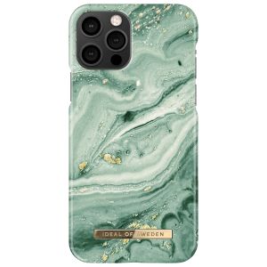 iDeal of Sweden Fashion Backcover iPhone 12 (Pro) - Mint Swirl Marble