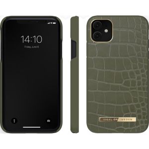 iDeal of Sweden Atelier Backcover iPhone 11 - Khaki Croco