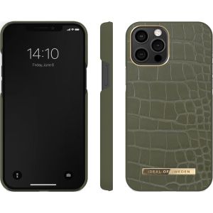 iDeal of Sweden Atelier Backcover iPhone 12 Pro Max - Khaki Croco