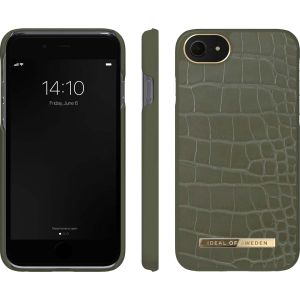 iDeal of Sweden Atelier Backcover iPhone SE (2022 / 2020) / 8 / 7 / 6(s)  - Khaki Croco