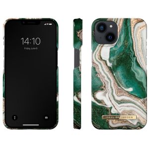 iDeal of Sweden Fashion Backcover iPhone 13 - Golden Jade Marble