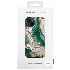 iDeal of Sweden Fashion Backcover iPhone 13 - Golden Jade Marble