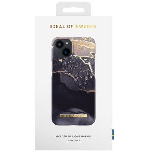 iDeal of Sweden Fashion Backcover iPhone 13 - Golden Twilight Marble