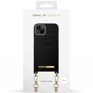 iDeal of Sweden Atelier Necklace Case iPhone 13 - Jet Black Croco