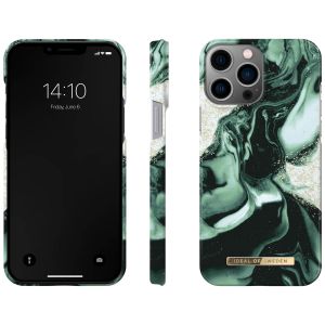 iDeal of Sweden Fashion Backcover iPhone 13 Pro Max - Golden Olive Marble
