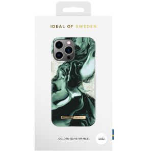 iDeal of Sweden Fashion Backcover iPhone 13 Pro Max - Golden Olive Marble
