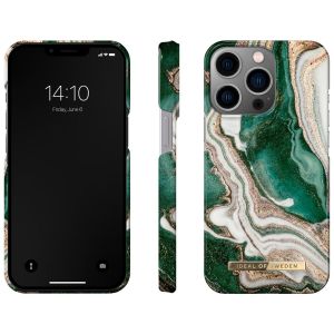 iDeal of Sweden Fashion Backcover iPhone 13 Pro - Golden Jade Marble