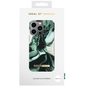 iDeal of Sweden Fashion Backcover iPhone 13 Pro - Golden Olive Marble