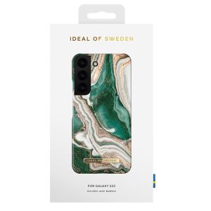 iDeal of Sweden Fashion Backcover Samsung Galaxy S22 - Golden Jade Marble