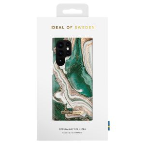 iDeal of Sweden Fashion Backcover Samsung Galaxy S22 Ultra - Golden Jade Marble