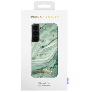 iDeal of Sweden Fashion Backcover Samsung Galaxy S22 - Mint Swirl Marble