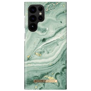 iDeal of Sweden Fashion Backcover Samsung Galaxy S22 Ultra - Mint Swirl Marble