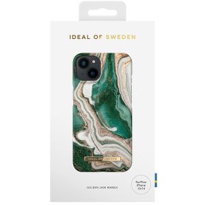 iDeal of Sweden Fashion Backcover iPhone 14 - Golden Jade Marble