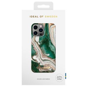 iDeal of Sweden Fashion Backcover iPhone 14 Pro Max - Golden Jade Marble