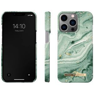 iDeal of Sweden Fashion Backcover iPhone 14 Pro - Mint Swirl Marble