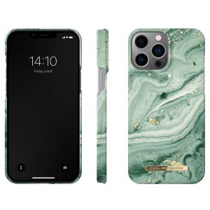 iDeal of Sweden Fashion Backcover iPhone 14 Pro Max - Mint Swirl Marble