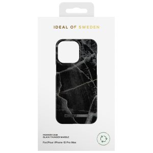 iDeal of Sweden Fashion Backcover iPhone 15 Pro Max - Black Thunder Marble
